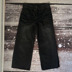 Kut From The Kloth Meg Black Wide-Leg Jeans size 8